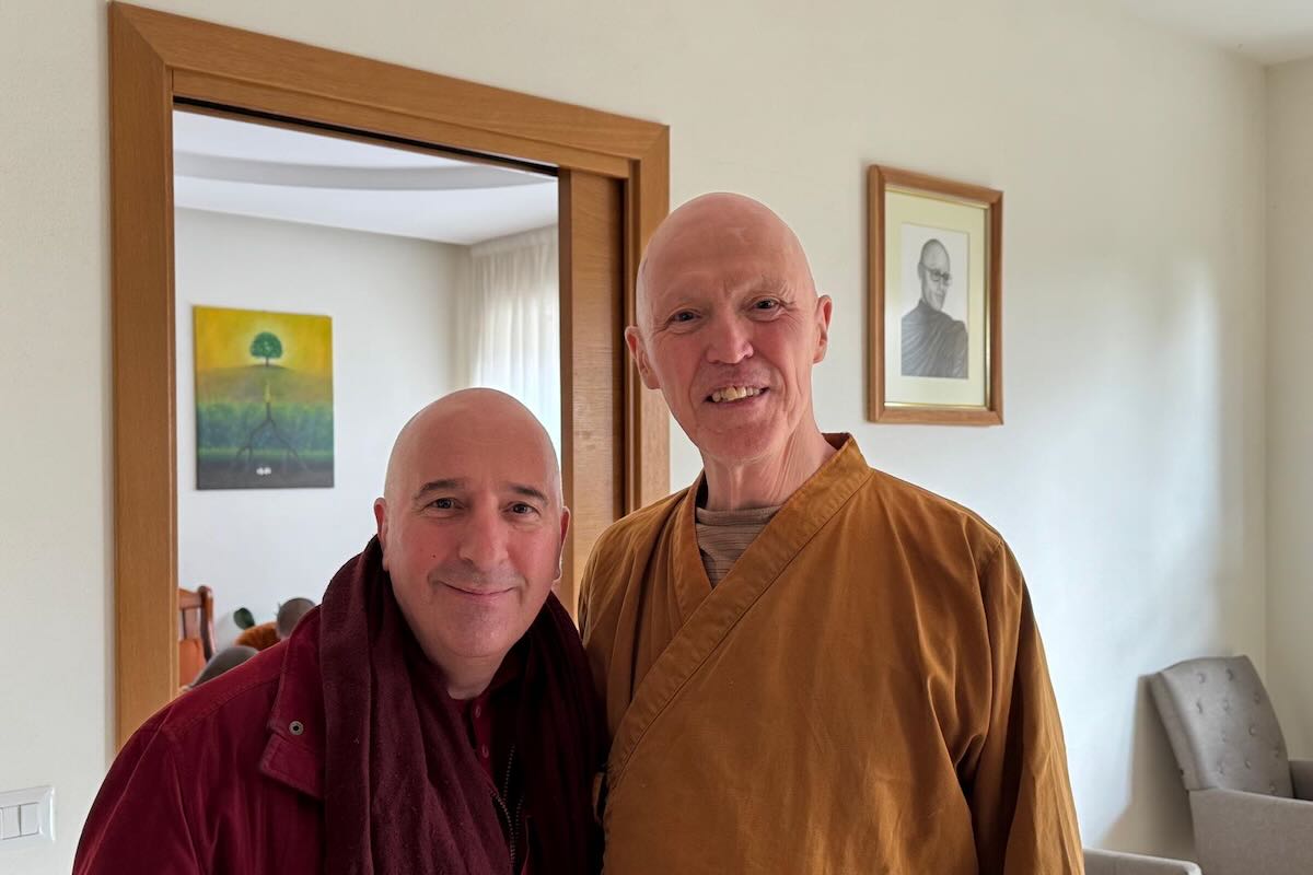Mario Thanavaro e Ajahn Sucitto al Santacittarama - 10 dicembre 2024